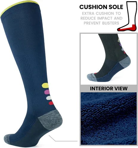 Vista 37 de GoWith Compression Socks for Men & Women, Cushioned 20-30 mmHg Graduated Compression Running Socks, Athletic Knee High Socks