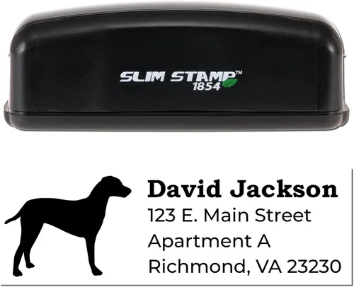 Vista 224 de Airedale Terrier Address Stamp, Custom Airedale Terrier Hand Stamp for Dog Lovers, Duo Rubber Return Address for Pet Owners Montaje manual Duo