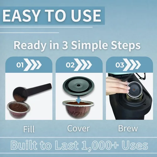 Vista 6 de SEALPOD - Fundas reutilizables para cápsulas de café reutilizables Nespresso Vertuo, tapas de silicona de grado alimenticio, tapas recargables