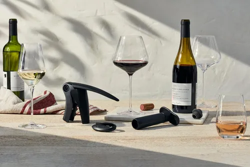 Vista 5 de Le Creuset Bomba de vino y 3 tapones, níquel negro