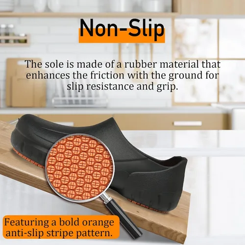 Vista 3 de Zapatos de chef para hombre, zapatos para cocina, zapatos de trabajo antideslizantes para mujer, zuecos cómodos para enfermera, zapatos de cocodrilo