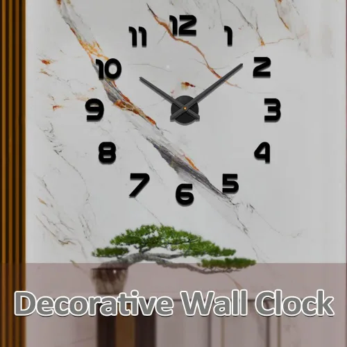 Vista 2 de Mintime Reloj de pared grande con pilas DIY reloj de pared para sala de estar/oficina decorativa moderna