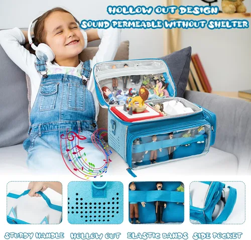 Vista 3 de Bolsa de transporte SFYBYHEART compatible con el juego de iniciación Toniebox, figuras Tonis, personajes Tonis, lindo estuche Tony, almacenamiento
