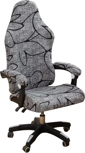 Vista 19 de FORCHEER Funda para silla de juegos con fundas para reposabrazos, estilo bohemio, 4 piezas, elásticas, para silla de computadora, juego de fundas