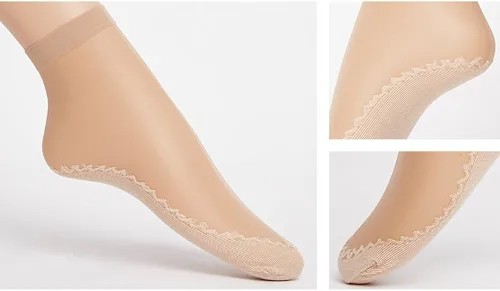 Vista 6 de Ueither 12 pares de medias de algodón antideslizante sedoso para mujer