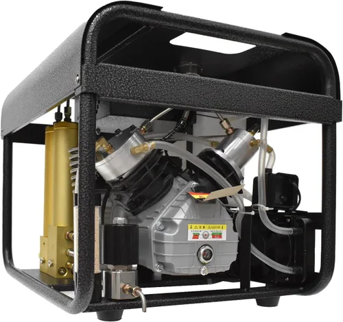Vista 6 de TUXING Compresor de aire PCP de 4500 psi de doble cilindro, parada automática y purga automática, compresor PCP de buceo de alta presión, separador