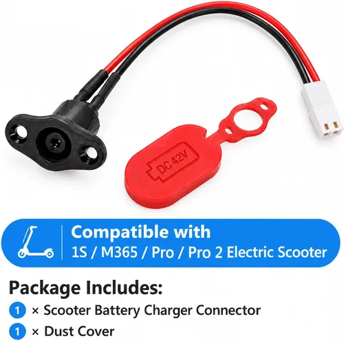 Vista 7 de Cargador de batería para scooter, cable de puerto de carga con funda de silicona compatible con Xiaomi M365 1S Pro Pro2 Accesorios de scooter