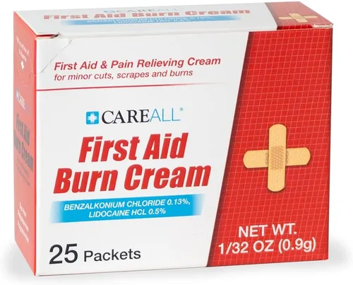 Vista 8 de CareALL Crema de Alivio de Quemaduras de Primeros auxilios, paquetes de 0.9g (0.032 oz) (paquete de 25) Crema de Primeros Auxilios que Alivia