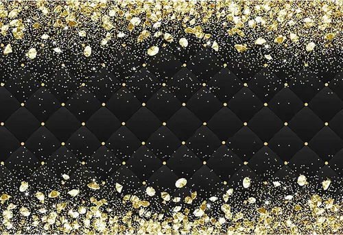 Vista 11 de Renaiss Telón de Fondo Banner de Feliz Cumpleaños de 5x3 pies Diamantes Reales Dorado Azul Fondo de Fotografía para Hombres Mujeres Fiesta