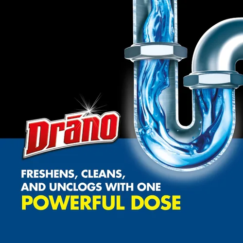 Vista 6 de Drano Removedor de obstrucciones de espuma de doble fuerza, línea comercial, 17 onzas