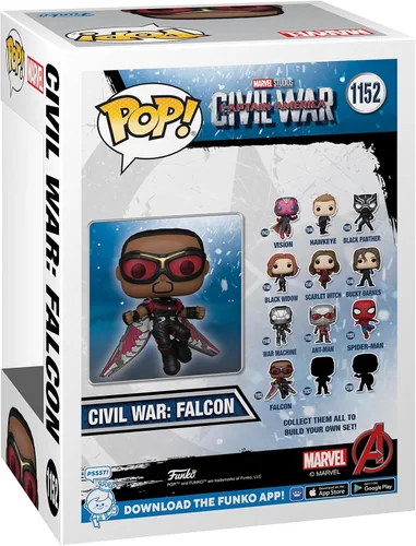 Vista 3 de Funko Pop! Marvel: Captain America Civil War - Falcon (exclusivo de Amazon)