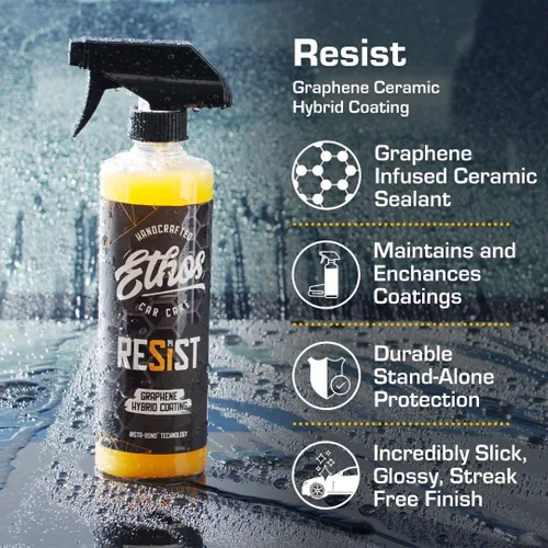 Vista 2 de RESIST Revestimiento en Aerosol de Grafeno - Revestimiento Cerámico UV para Autos - Fórmula Híbrida 2 en 1 Revestimiento en Aerosol Cerámico