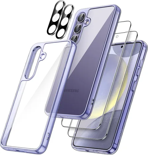 Vista 10 de JETech Funda 5 en 1 para Samsung Galaxy S24 Plus, antiamarilleo Transparente