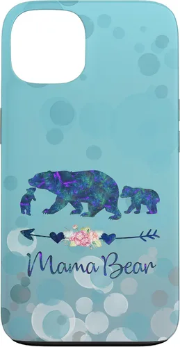 Vista 7 de iPhone 12 Pro Max - Carcasa para iPhone 12, diseño floral, color azul claro
