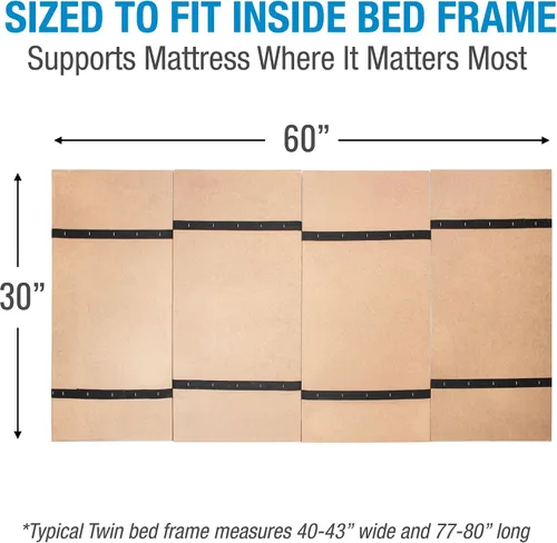 Vista 2 de Tabla plegable para cama, base tapizada, tamaño twin, color café – por DMI