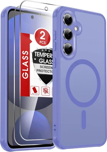 Vista 155 de LeYi Funda para teléfono Samsung-S23: protector de pantalla e imán MagSafe Púrpura