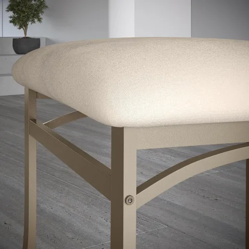 Vista 3 de SEI Furniture Lucianna - Juego de 4 sillas de comedor, marco marrón oscuro con asiento de gamuza beige