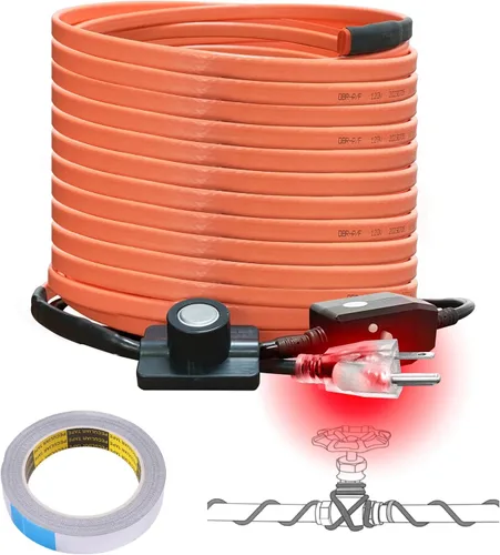 Vista 17 de Cupohus - Cinta térmica de 3 pies para tuberías de agua con termostato