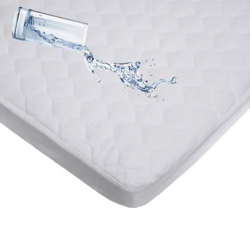 Vista 3 de TL Care Protector de colchón impermeable ajustable para cuna/moisés de 33 x 15 pulgadas, parte superior acolchada 100% algodón, silenciosa