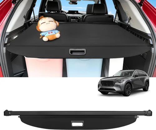 Vista 24 de Sze Cubierta de carga para Jeep Grand Cherokee 2022 2023 2024 2025 2026 (2 filas; WL) 4XE retráctil para maletero, cubierta de seguridad negra