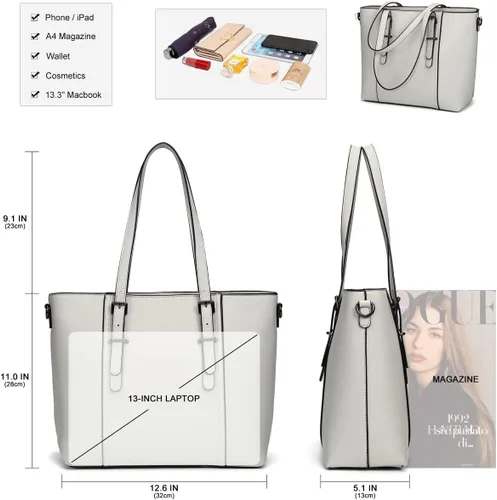 Vista 5 de Bolsas estilo cartera y bolsos estilo tote y de hombro para mujer con asa superior.