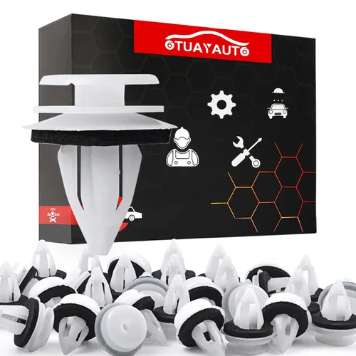 Vista 10 de OTUAYAUTO 10184895 140 clips de retención de remaches de plástico para puerta de parachoques de guardabarros de repuesto para Jeep Wrangler 07-20