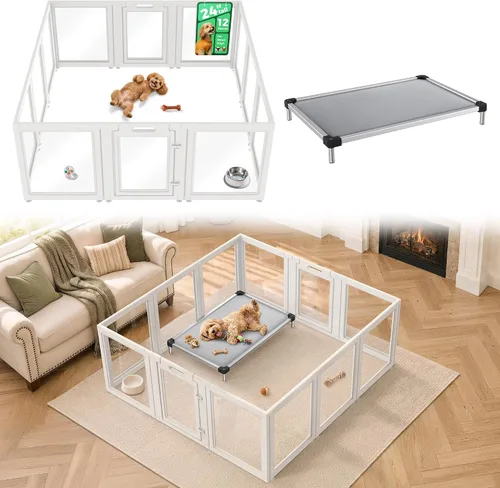 Vista 44 de FXW AuraSpace - Corralito acrílico transparente para interiores Negro