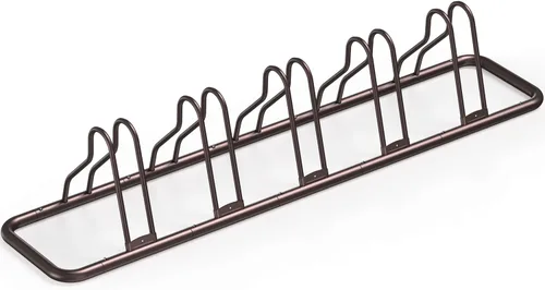 Vista 11 de Simple Houseware - Estante de almacenamiento ajustable para 5 bicicletas, para garaje, color negro Organizador de soporte de estacionamiento