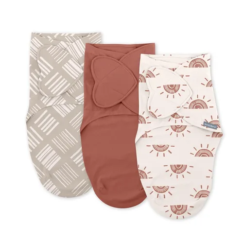 Vista 22 de SwaddleMe Manta original – Tamaño pequeño/mediano, 0-3 meses, paquete de 3 (corazones de bebé), fácil de usar, mantiene al bebé cómodo y seguro