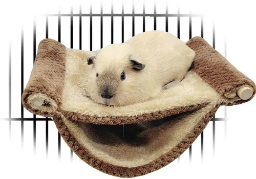 Vista 8 de Oncpcare Plataforma de rata colgante para jaula de 2 capas, hamaca de conejillo de indias, accesorios para ratón, chinchilla, rata, jerbo, azul
