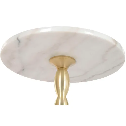 Vista 8 de Mesa auxiliar Home ESPRIT Blanco Dorado 41 x 41 x 57 cm