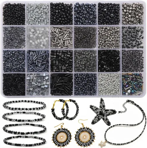 Vista 6 de Conjunto de joyería de pulsera a granel de perlas de tubo de corneta de Arco iris