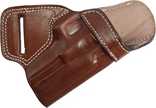 Vista 15 de YT HOBBY Funda de Pistola de Cuero Artesanal Premium SOB (Small of Back)