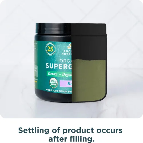 Vista 9 de Ancient Nutrition Proteína en polvo multicolágeno, vainilla, 24 porciones + polvo orgánico Supergreens, baya, 12 porciones