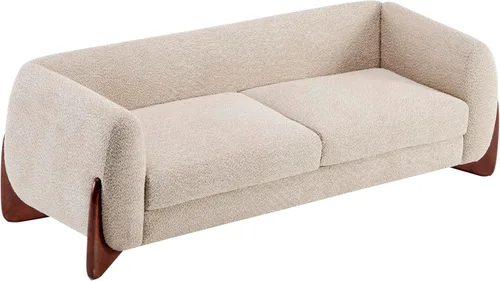 Vista 12 de Christopher Knight Home Almab - Sofá de 82 pulgadas, acogedor sofá tapizado Boucle de 3 plazas, sofá con marco de madera, cómodos sofás para sala