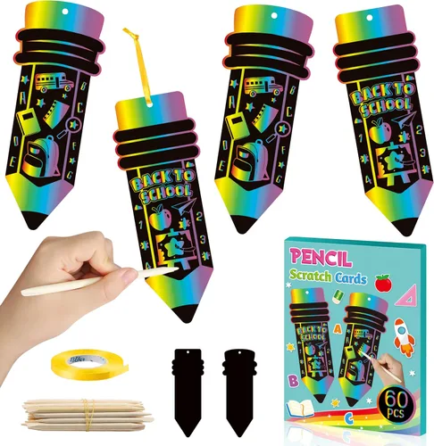 Vista 8 de BeYumi Robot DIY Máscara Artesanía – Juego de 30 Robots Máscara Rasca Juego de Regalo para Niños Niños Magia Rascar Papel Artesanía Kit de Artesanía