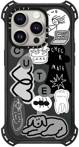 Vista 20 de CASETiFY - Funda para iPhone 15 Pro, compatible con MagSafe A prueba de golpes 21.3 pies 6x protección contra caídas de grado militar Black