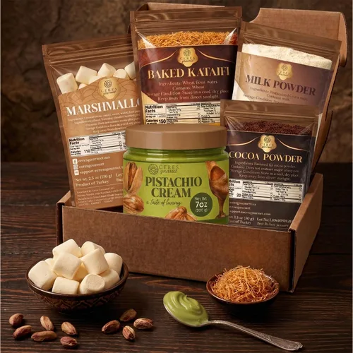 Vista 8 de Juego de barra de chocolate Dubai DIY – Kit creativo de galletas masticables de Dubai con relleno de malvavisco y estilo Dubai Kit de postre