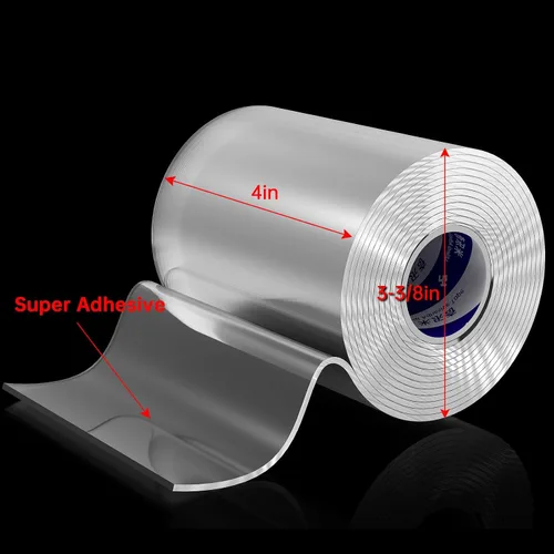 Vista 5 de Parachoques de puerta de gabinete cortables de 4 pulgadas, tapón de cabecera cortable Furniture Pads, Self Adhesive Furniture Soundproof Pads Anti