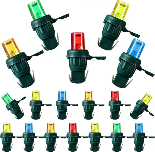 Vista 15 de Honoson Bombillas de Repuesto de Cadena de Luces LED de Navidad de 5 mm Bombillas de Luz de Alambre de Ángulo Amplio LED Conjunto de Luces