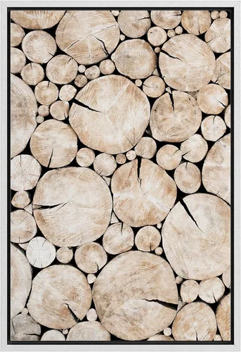 Vista 6 de IDEA4WALL Lienzo enmarcado para pared, decoración occidental, collage de polígonos de diamantes, paneles geométricos abstractos de madera, arte