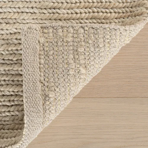 Vista 6 de Dash & Albert Hades Soumak Jute Rug, 2' X 3', Ivory Solid