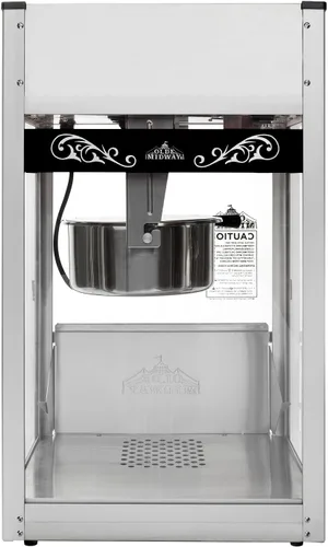 Vista 5 de Olde Midway Máquina Comercial para Hacer Palomitas de Maíz Fabricante Palomitero con Hervidor Grande de 12 Onzas - Negro