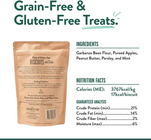 Vista 8 de Portland Pet Food Company Golosinas para Perros de Manzana y Menta Galletas Saludables para Perros Pequeños, Medianos y Grandes - Sin Granos, Grado