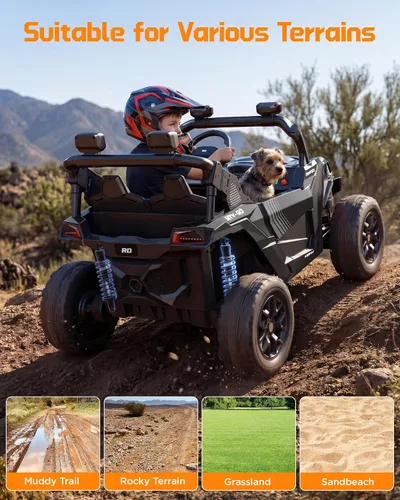Vista 4 de Coches eléctricos de paseo con control remoto de 24 V para niños Negro
