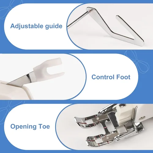 Vista 5 de Pie prensatelas con dedo abierto para caminar, apto para acolchado y costura de telas gruesas, compatible con máquina de coser Brother F033N F033