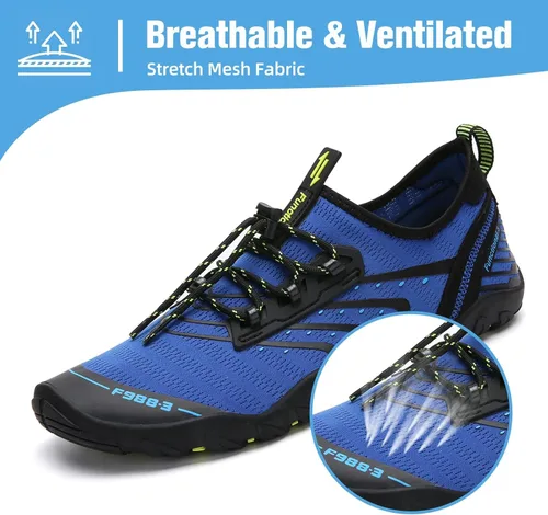 Vista 3 de Zapatos de agua para hombre y mujer, zapatos acuáticos descalzos, de secado rápido, para playa, natación, buceo, kayak, surf, deportes acuáticos