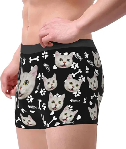 Vista 2 de Nsipan Ropa interior personalizada para hombres, calzoncillos tipo bóxer para novio, marido