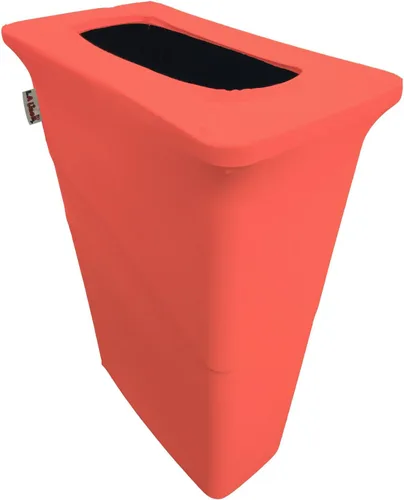 Vista 12 de LA Linen Funda elástica de elastano ajustable para cubo de basura Slim Jim de 23 galones, cubierta de contenedor de residuos, decoración de patio