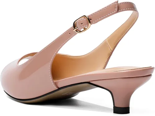 Vista 5 de Zamikoo Sandalias de tacón bajo para mujer con tacón bajo de 1.5 pulgadas, zapatos de vestir con puntera abierta, para fiesta, baile de graduación